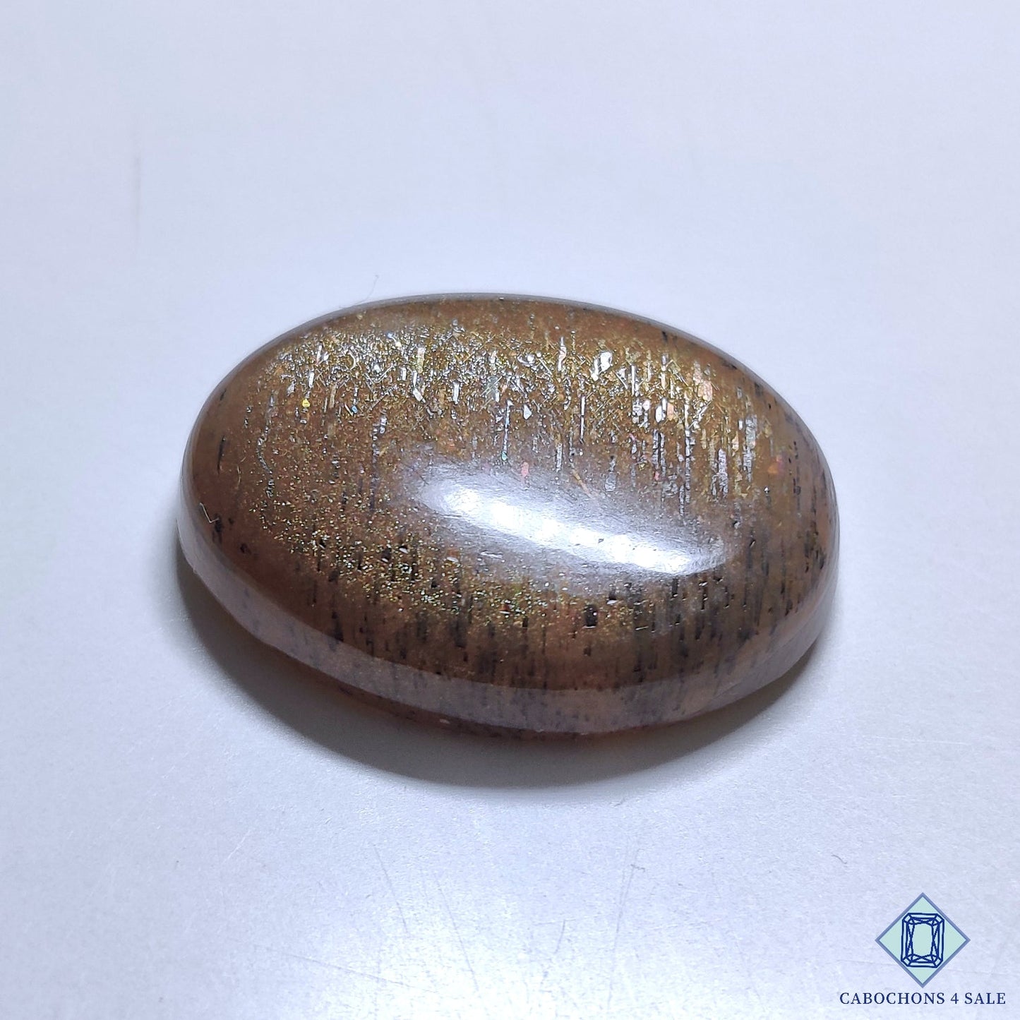 Black Tanzanian Rainbow Lattice Sunstone
