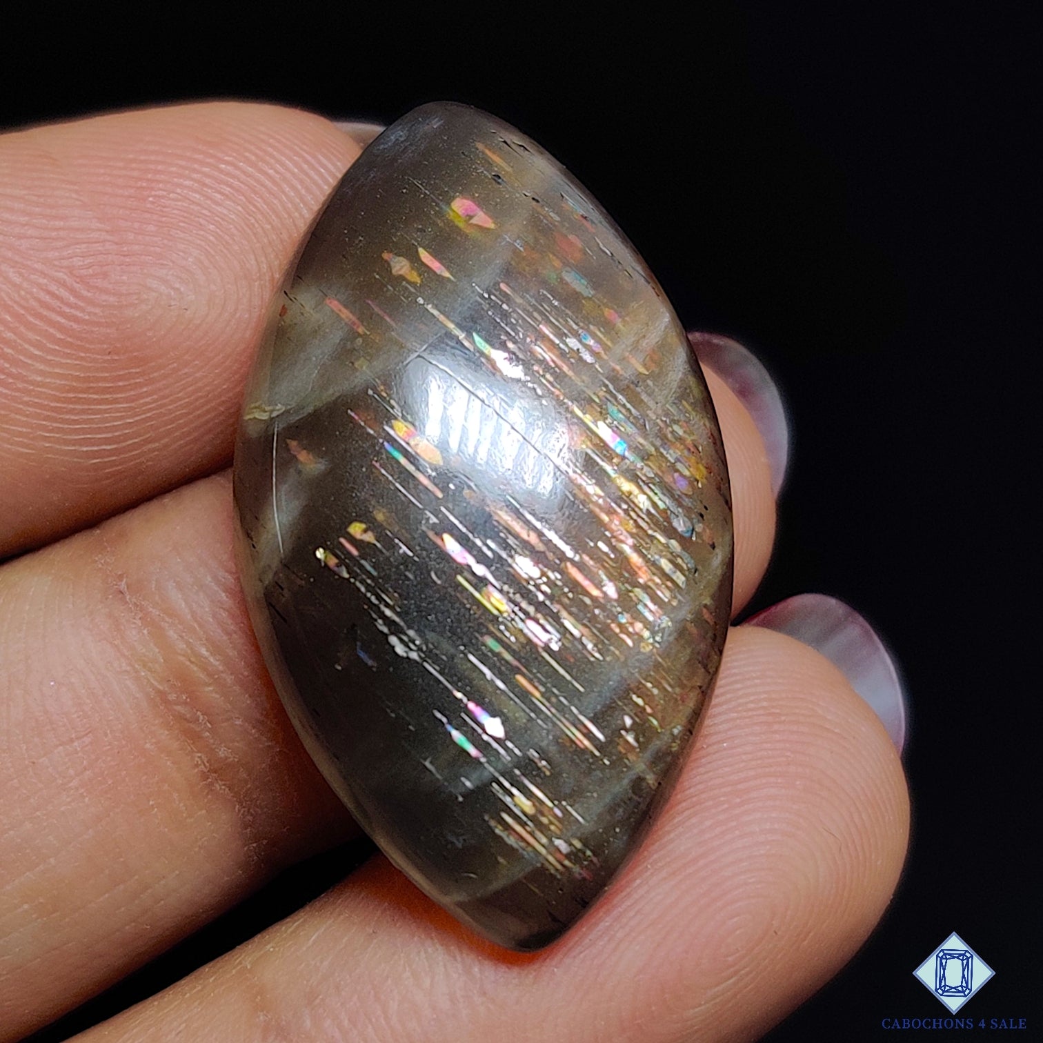 Black Tanzanian Sunstone
