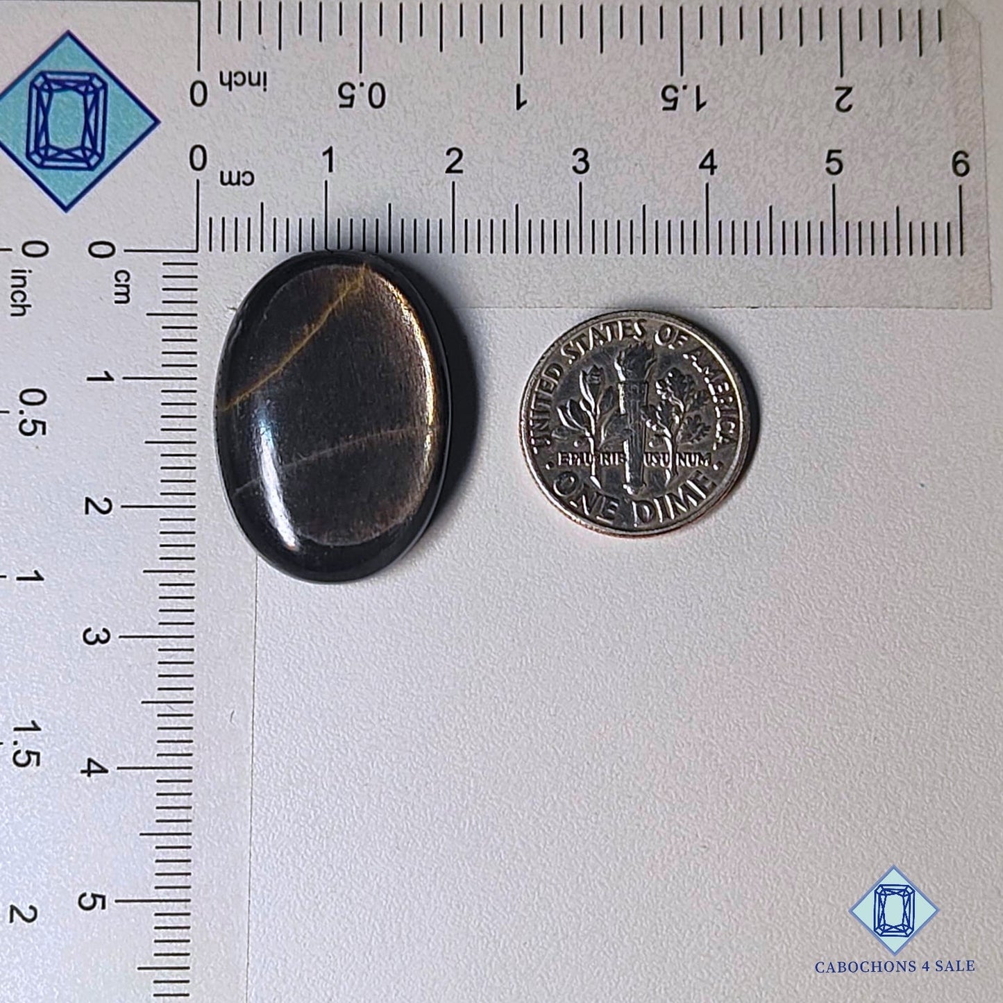 Natural Black Tanzanian Sunstone Gemstone Oval Cabochons 26*18*6mm from Tanzania available for sale