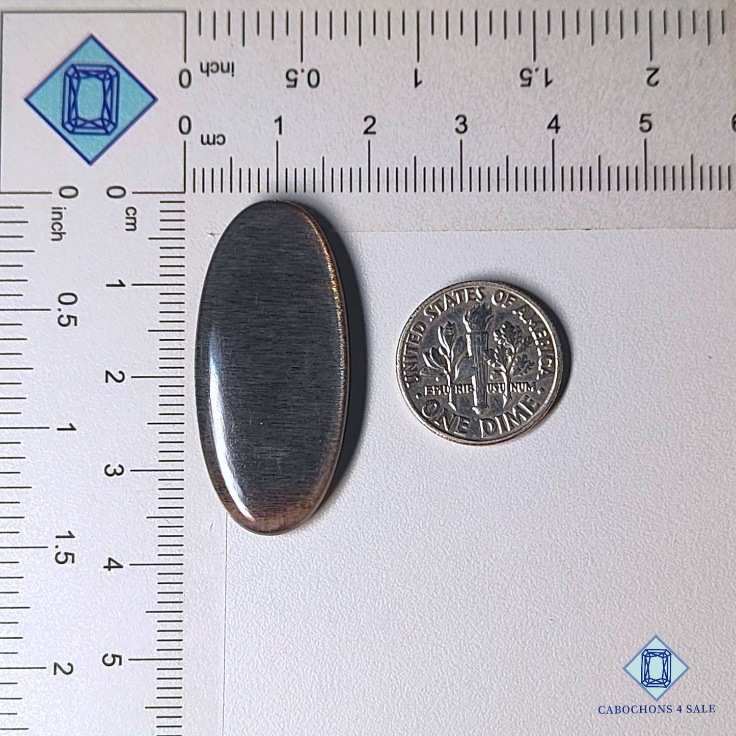 Natural Black Tanzanian Sunstone Gemstone Oval Cabochons 36*16*4mm from Tanzania available for sale