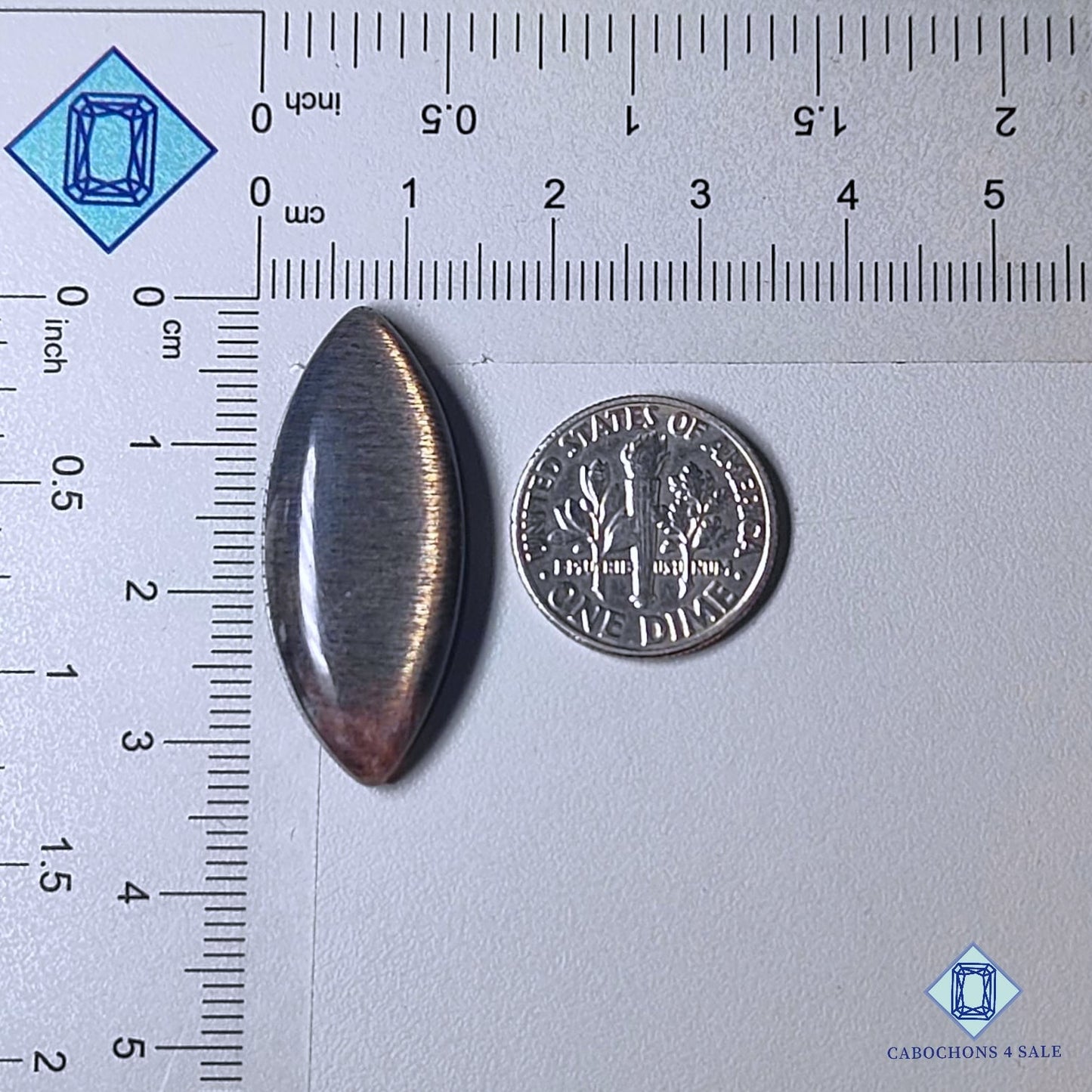 Natural Black Tanzanian Sunstone Gemstone Marquise Cabochons 32*14*5mm from Tanzania available for sale