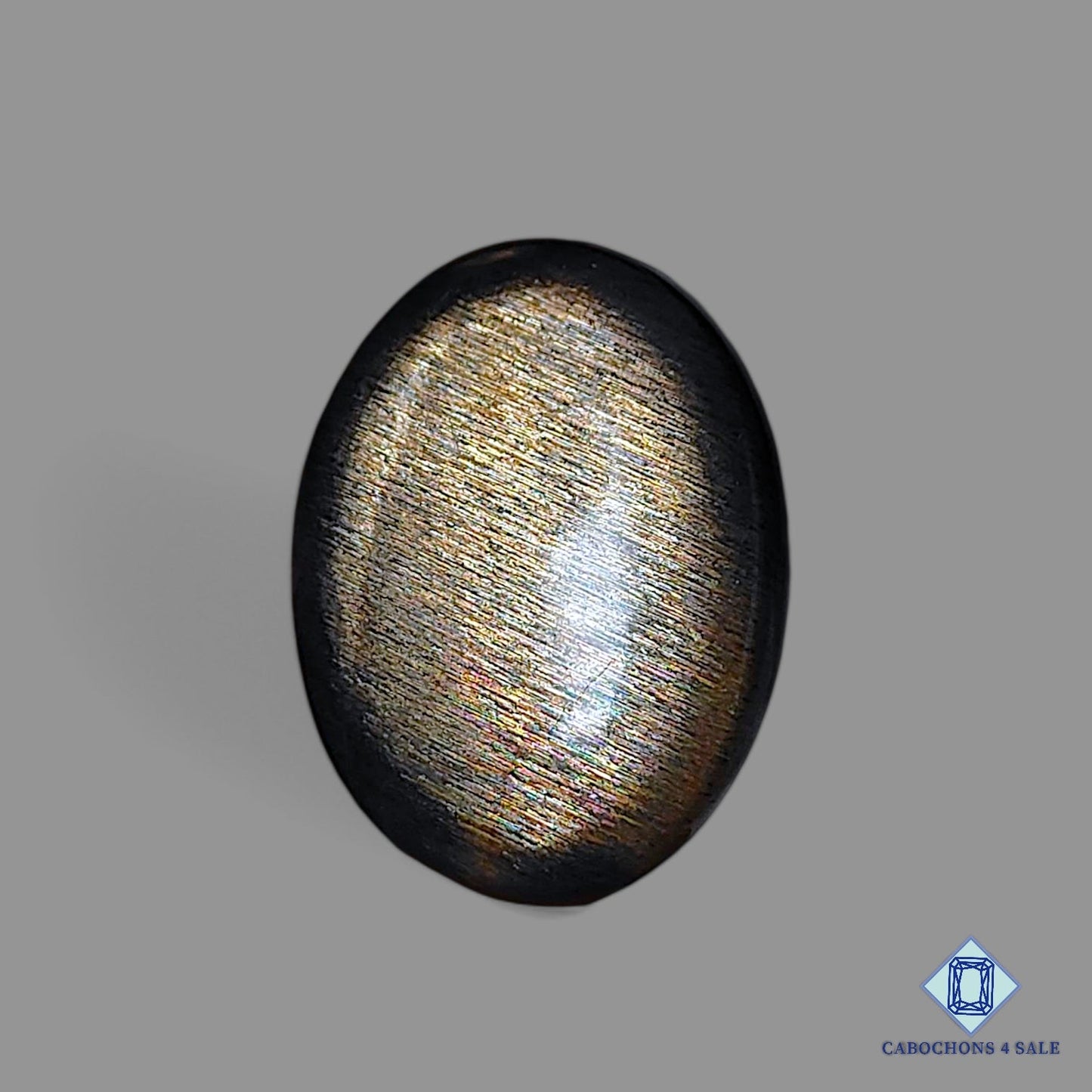 Natural Black Tanzanian Sunstone Gemstone Oval Cabochons 29*22*5mm from Tanzania available for sale