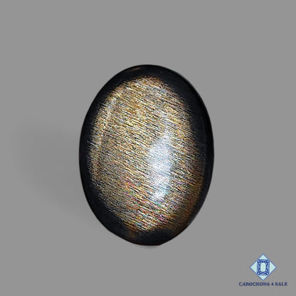 Natural Black Tanzanian Sunstone Gemstone Oval Cabochons 29*22*5mm from Tanzania available for sale