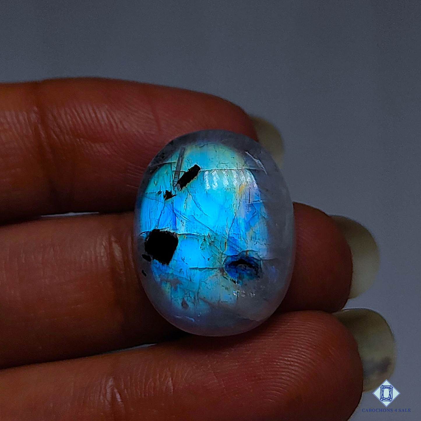 Black Tourmalated Moonstone