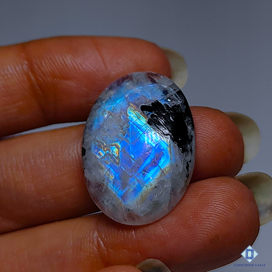 Black Tourmalated Moonstone