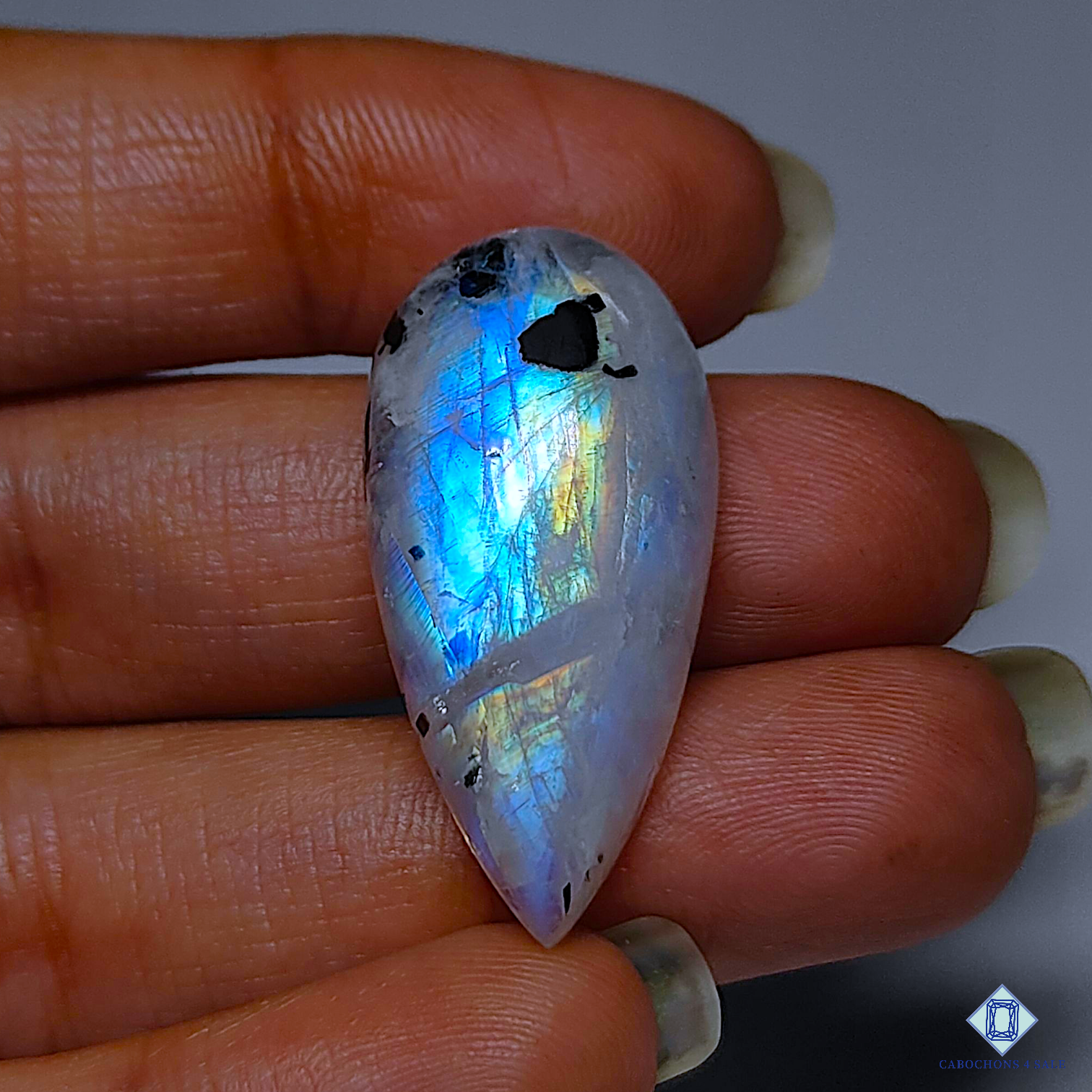 Black Tourmalated Moonstone