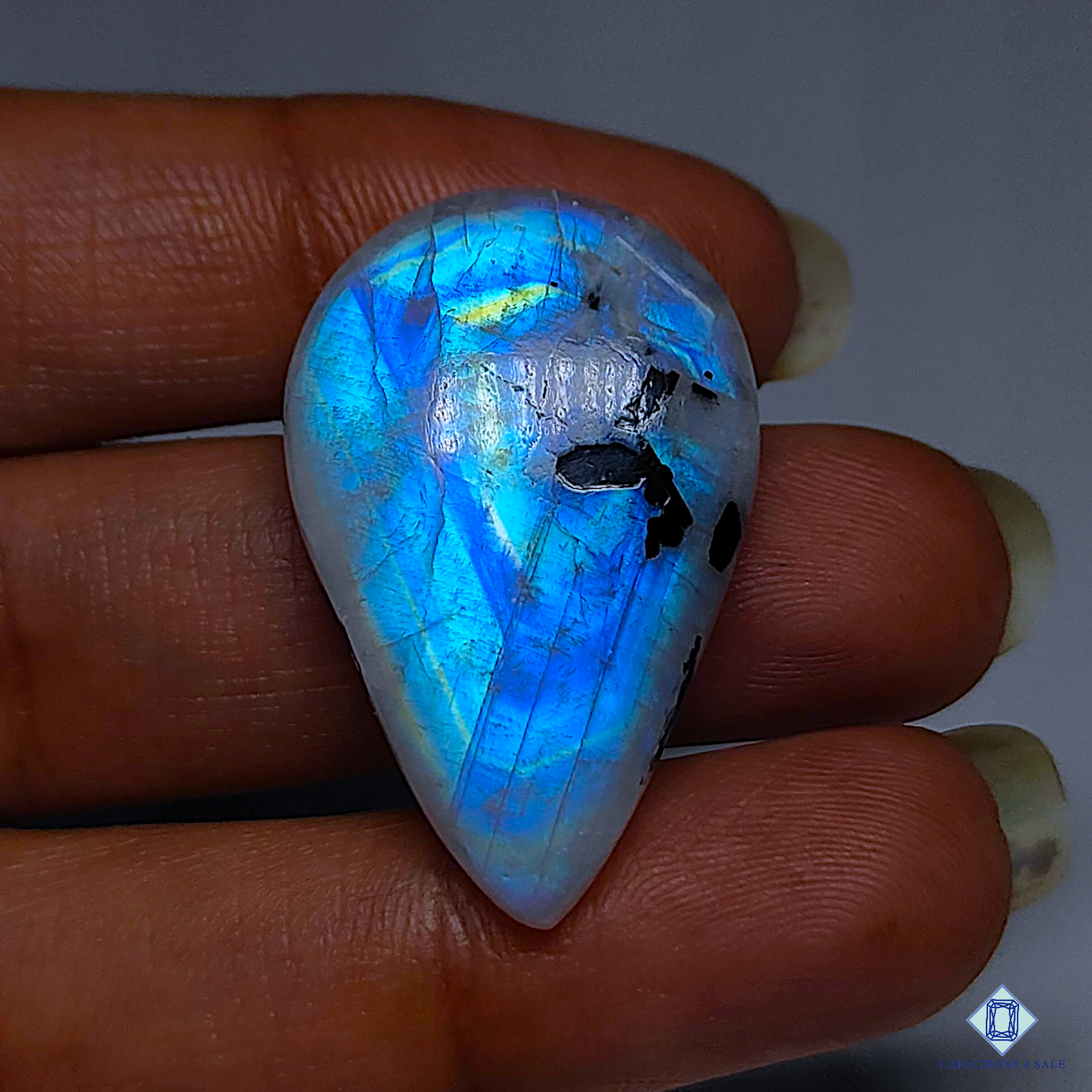 Black Tourmalated Moonstone