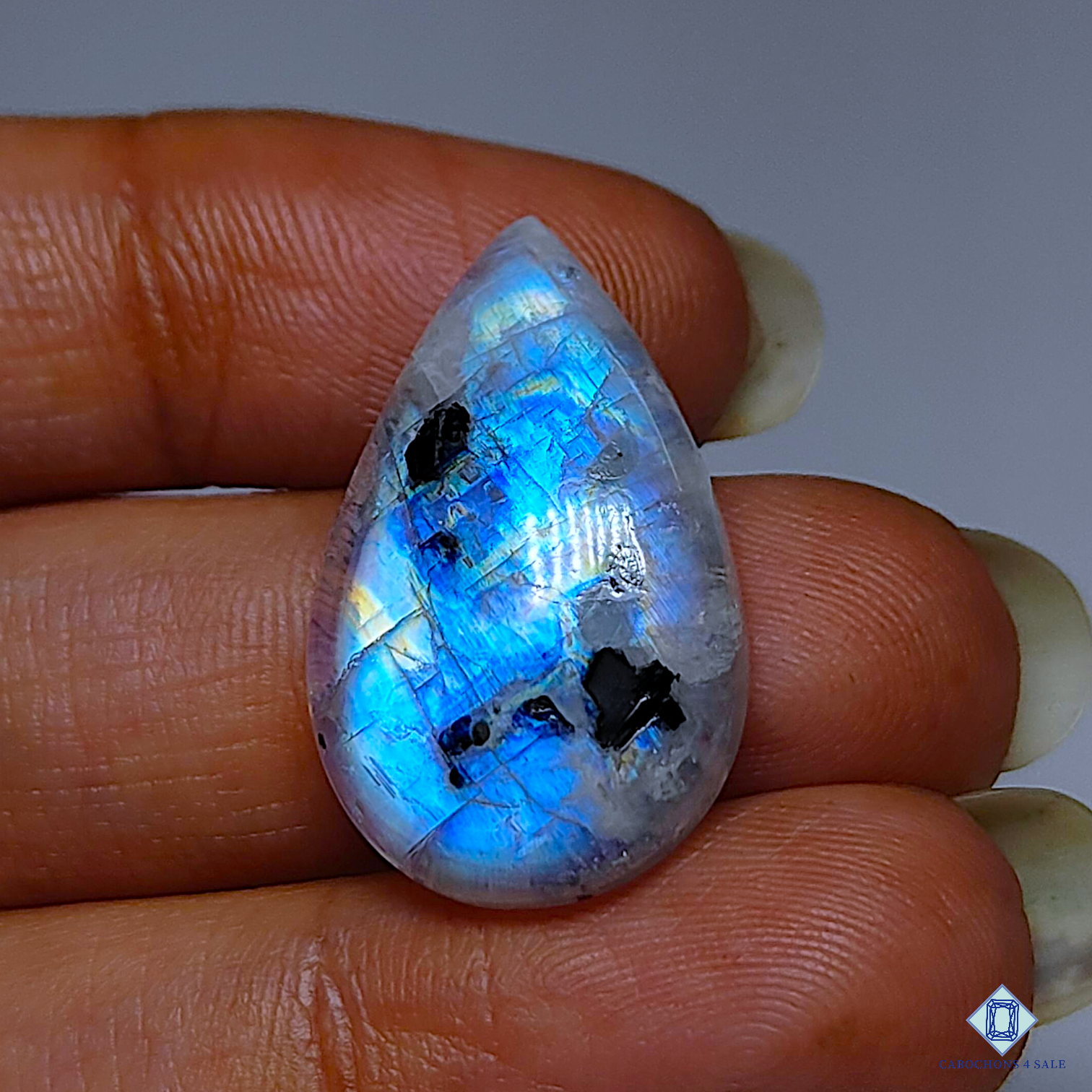 Black Tourmalated Moonstone