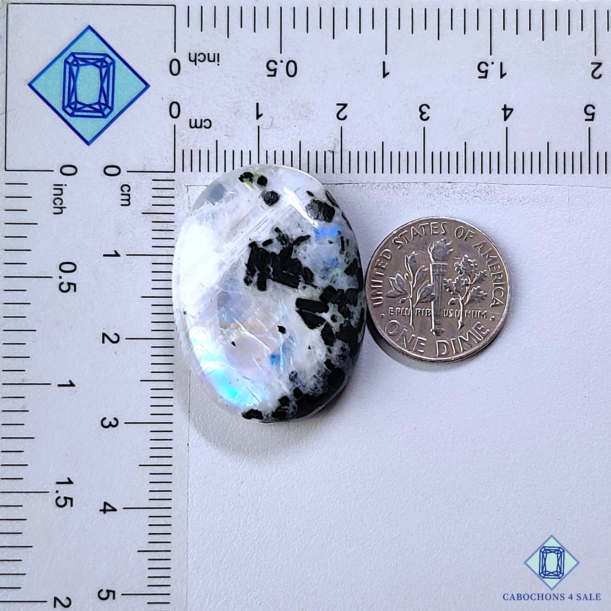 Black Tourmalated Moonstone