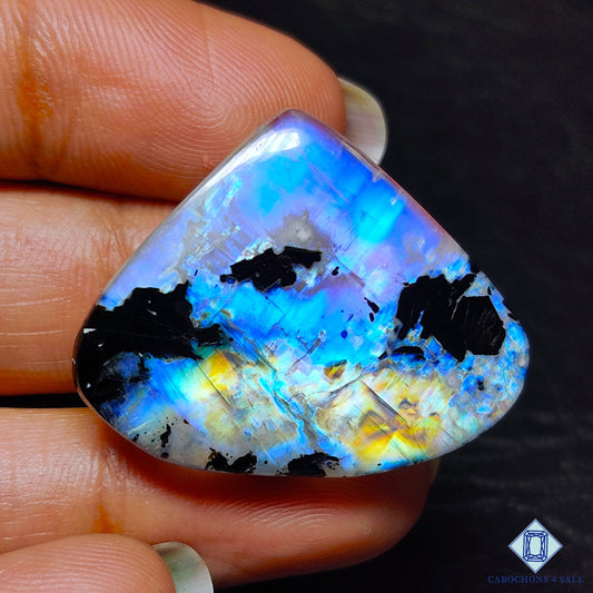 Black Tourmalated Moonstone