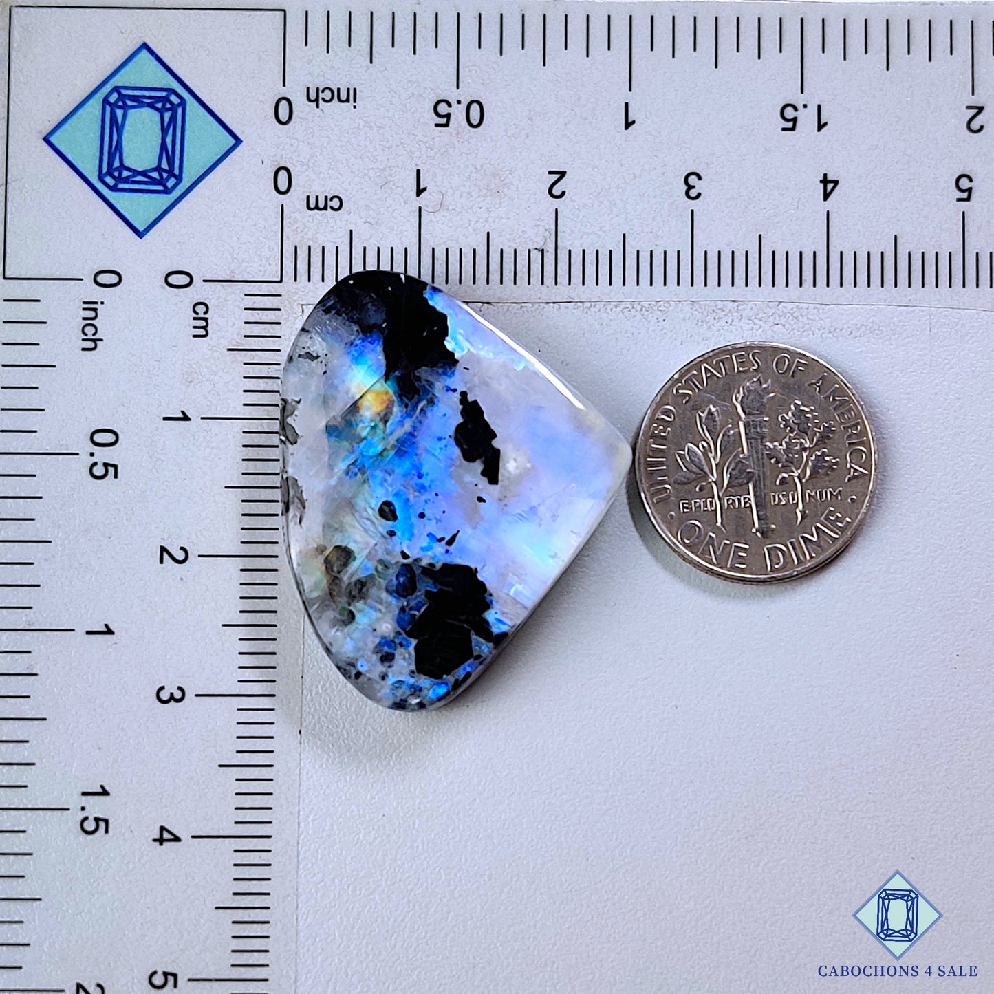 Black Tourmalated Moonstone