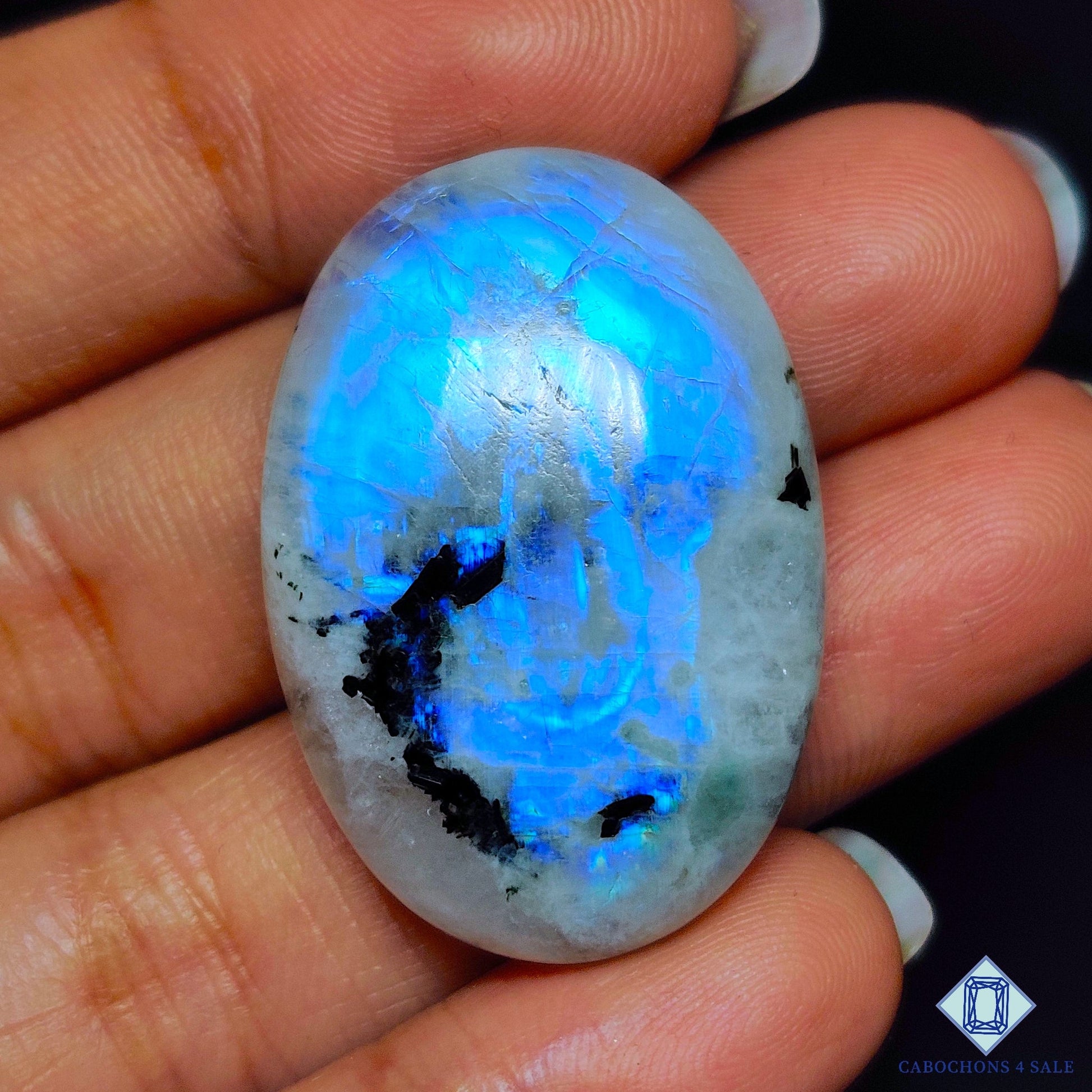 Black Tourmalated Moonstone