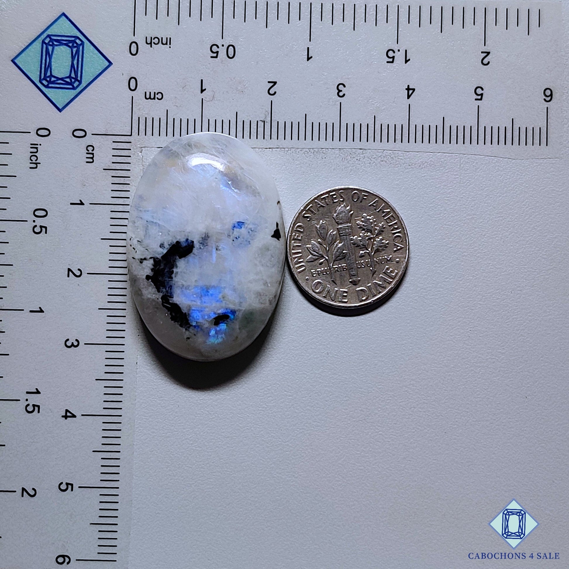 Black Tourmalated Moonstone