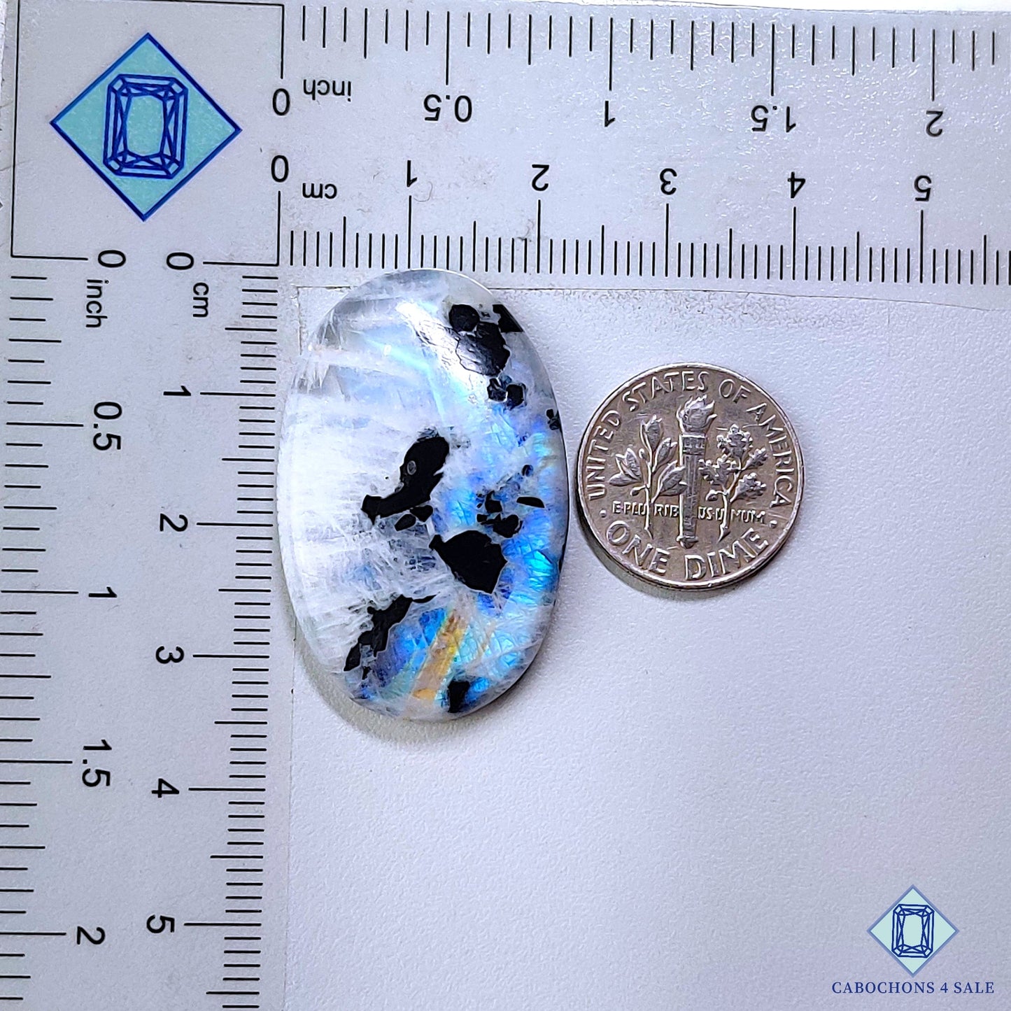 Black Tourmalated Moonstone