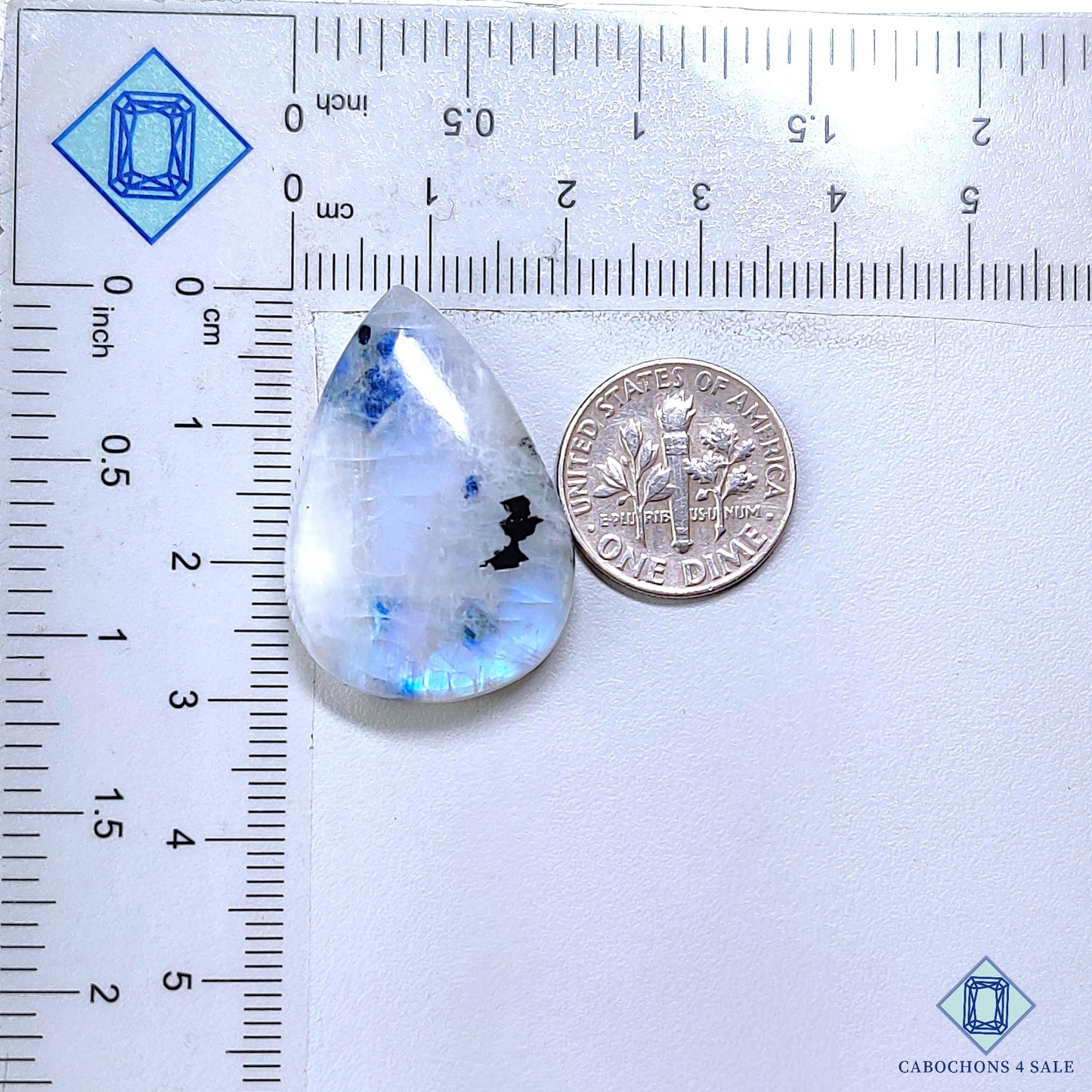 Black Tourmalated Moonstone