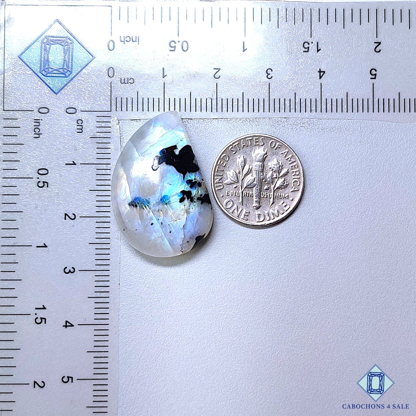 Black Tourmalated Moonstone