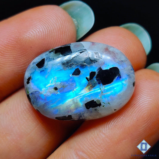 Black Tourmalated Moonstone