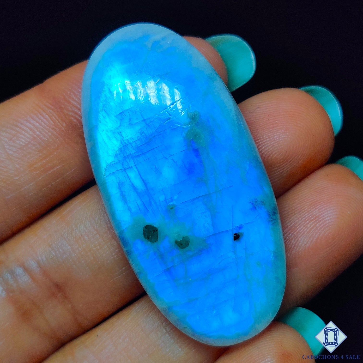 Black Tourmalated Moonstone