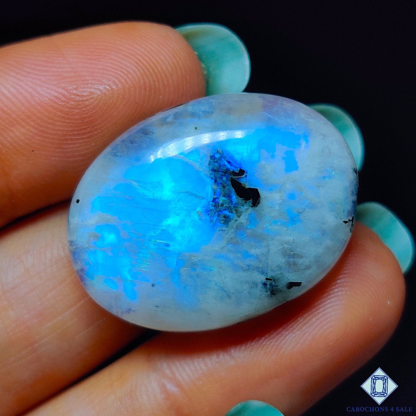 Black Tourmalated Moonstone