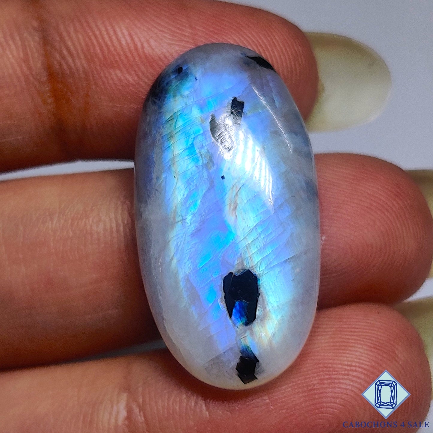 Black Tourmalated Moonstone