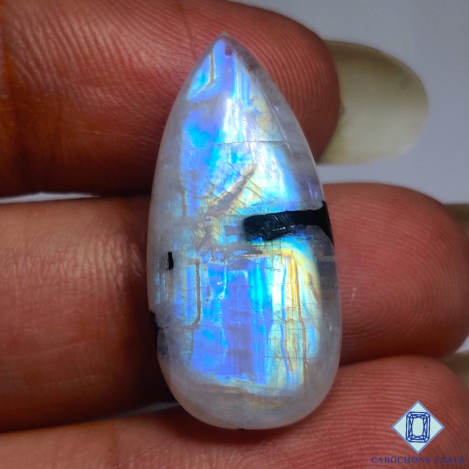 Black Tourmalated Moonstone