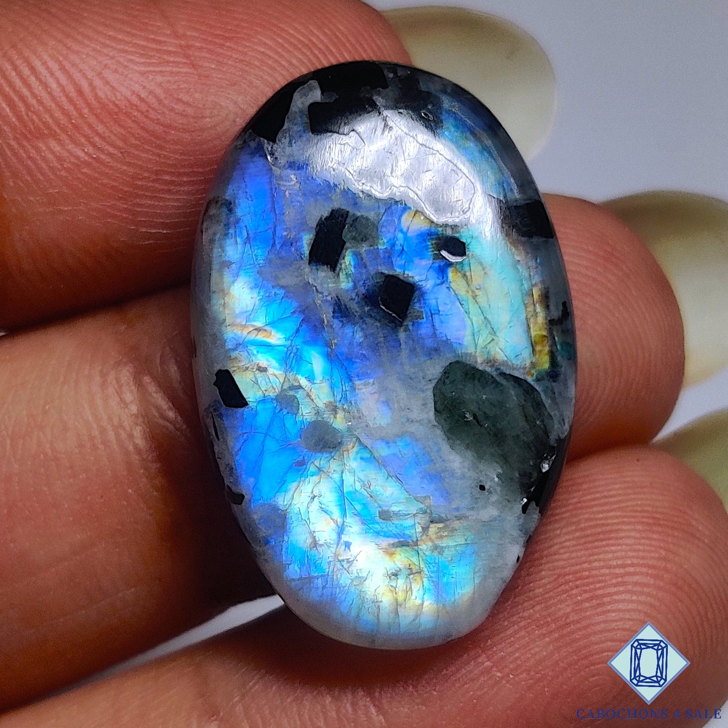 Black Tourmalated Moonstone