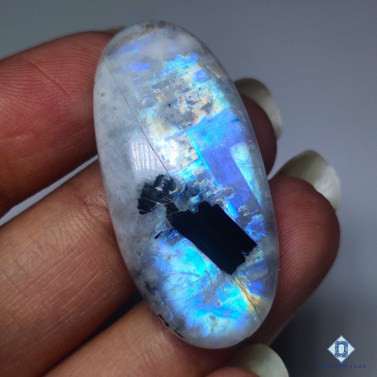 Black Tourmalated Moonstone