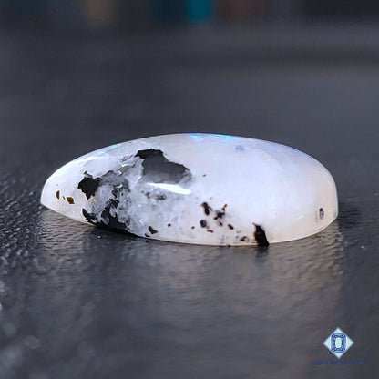 Natural Black Tourmalated Moonstone Gemstone Pear Cabochons 25*16*7mm from Germany available for sale