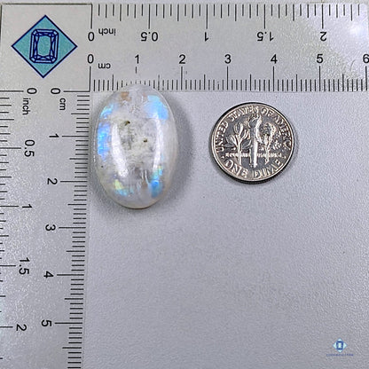 Black Tourmalated Moonstone Oval Cabochons