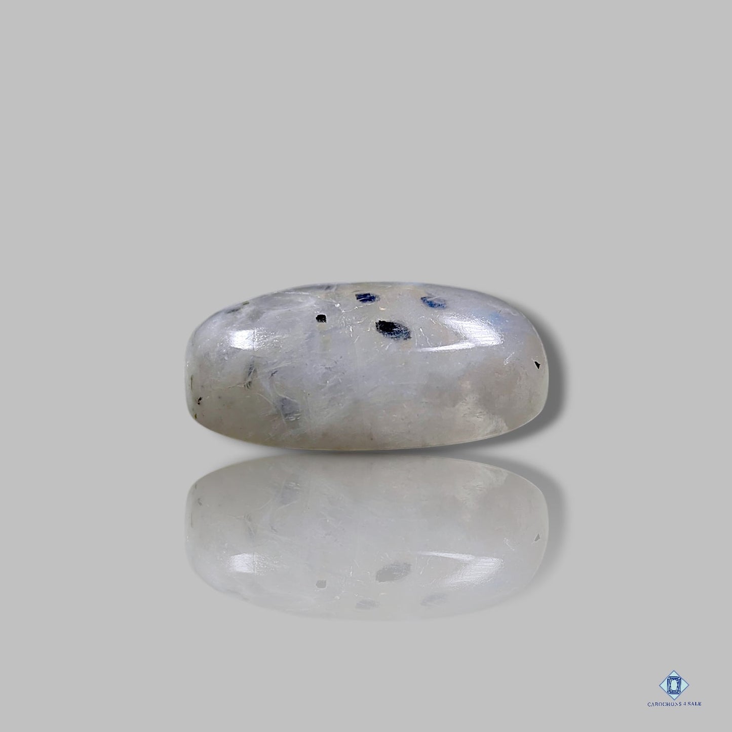 Black Tourmalated Moonstone Oval Cabochons