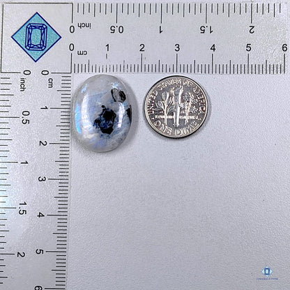 Black Tourmalated Moonstone Oval Cabochons