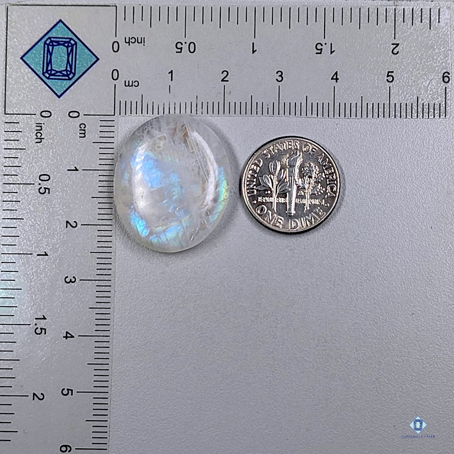 Black Tourmalated Moonstone Oval Cabochons