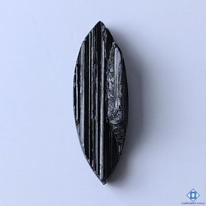 Black Tourmaline Marquise Druzy 42x14x8mm