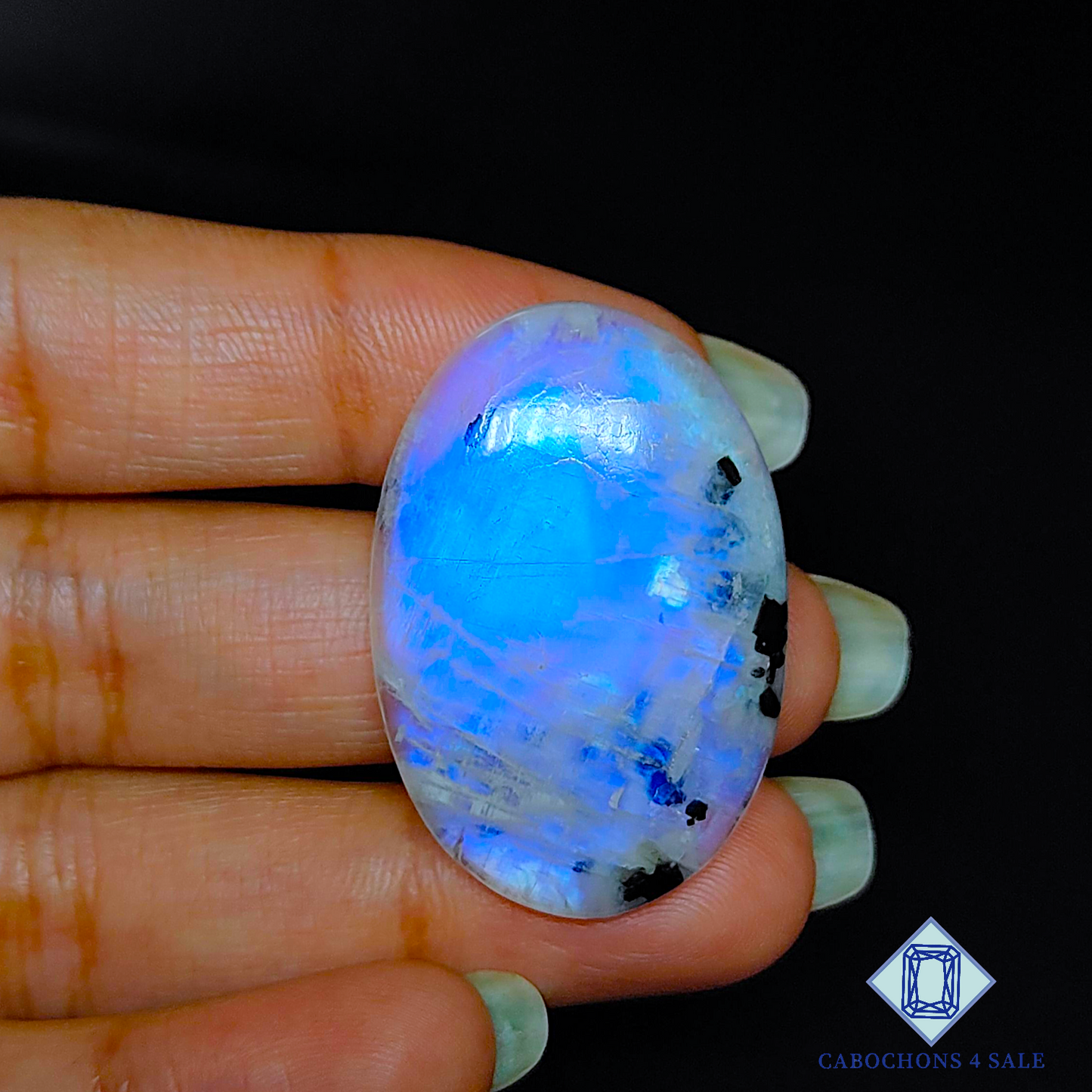 Black Tourmulated Moonstone