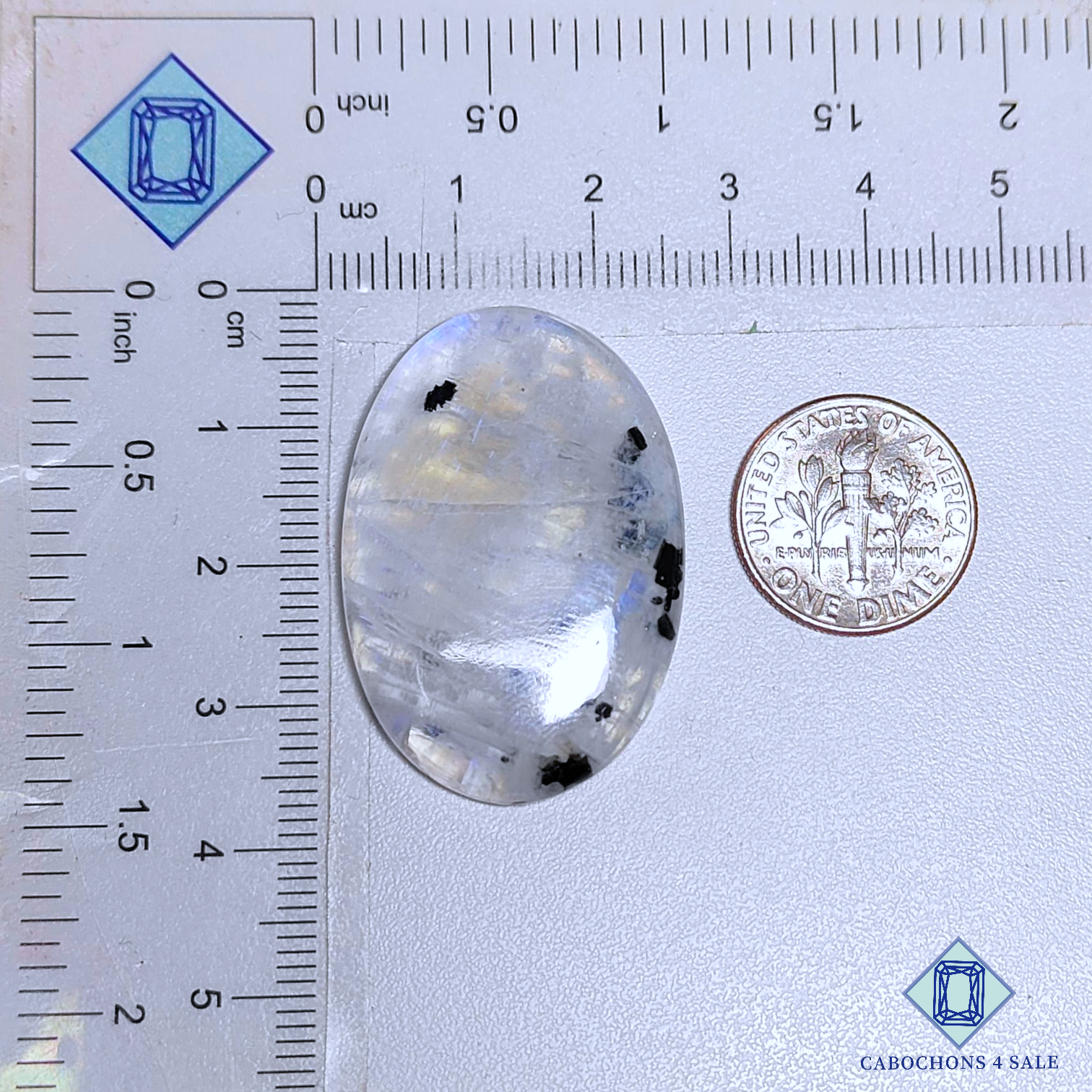 Black Tourmulated Moonstone