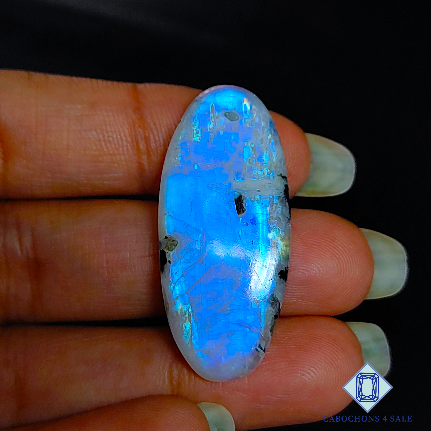 Black Tourmulated Moonstone