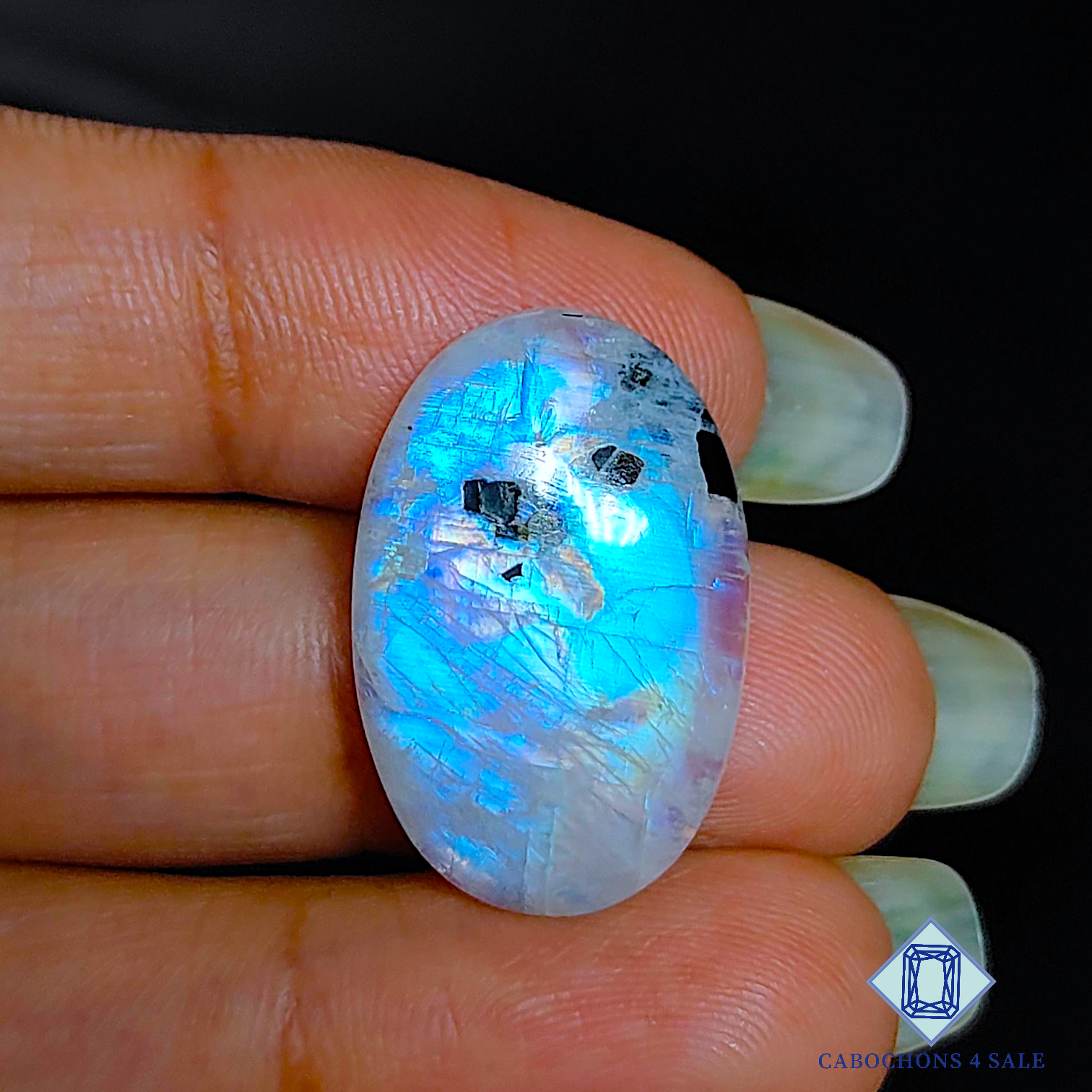 Black Tourmulated Moonstone