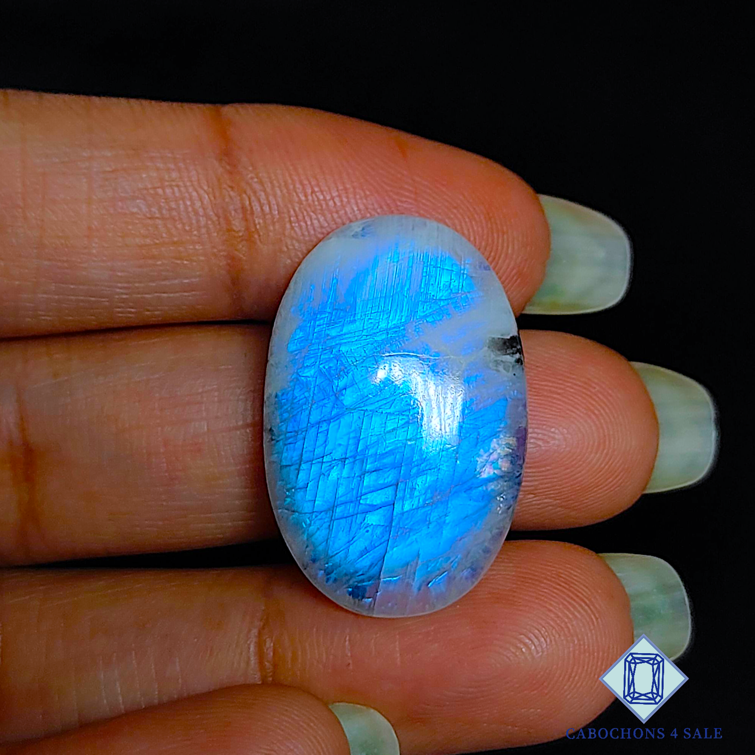 Black Tourmulated Moonstone