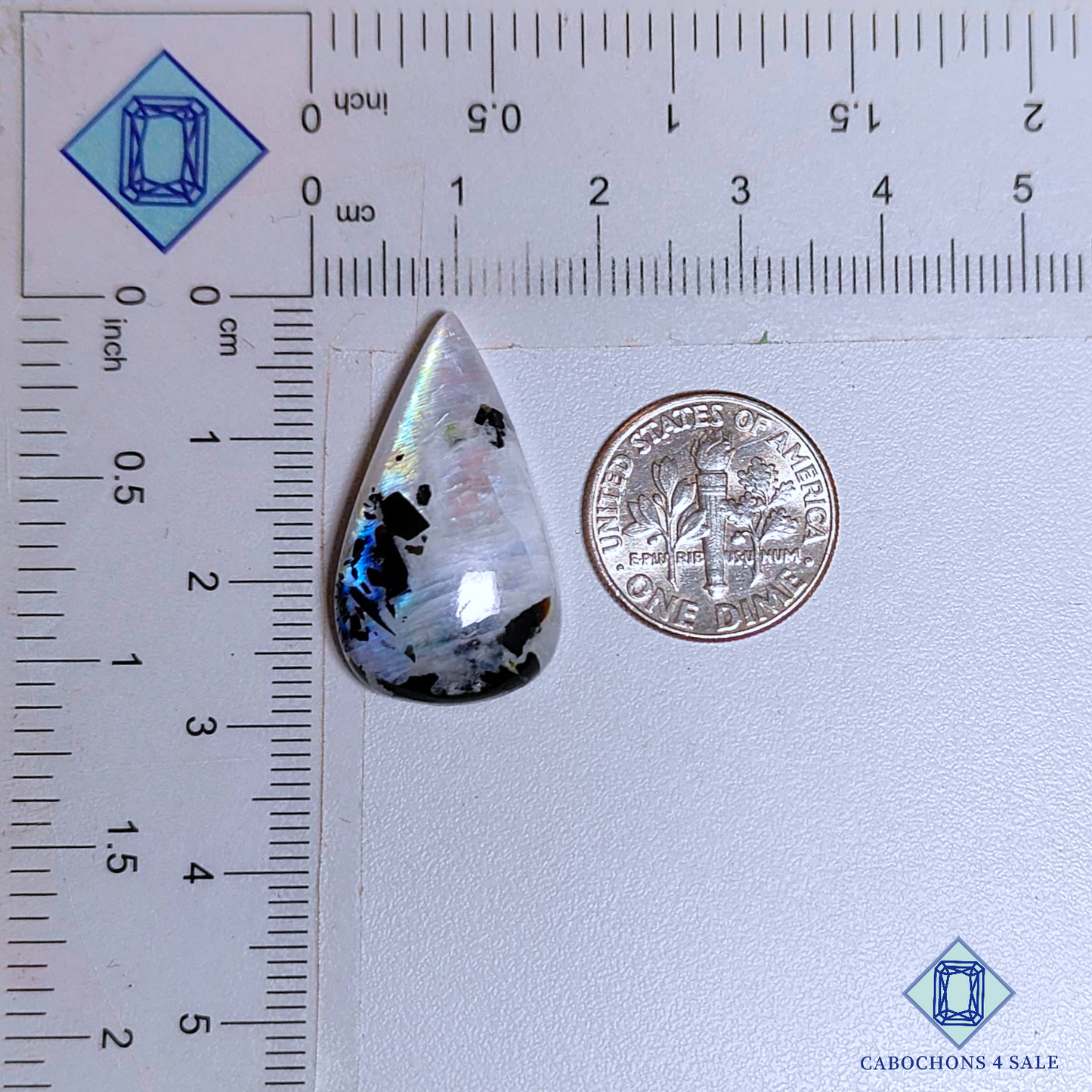 Black Tourmulated Moonstone