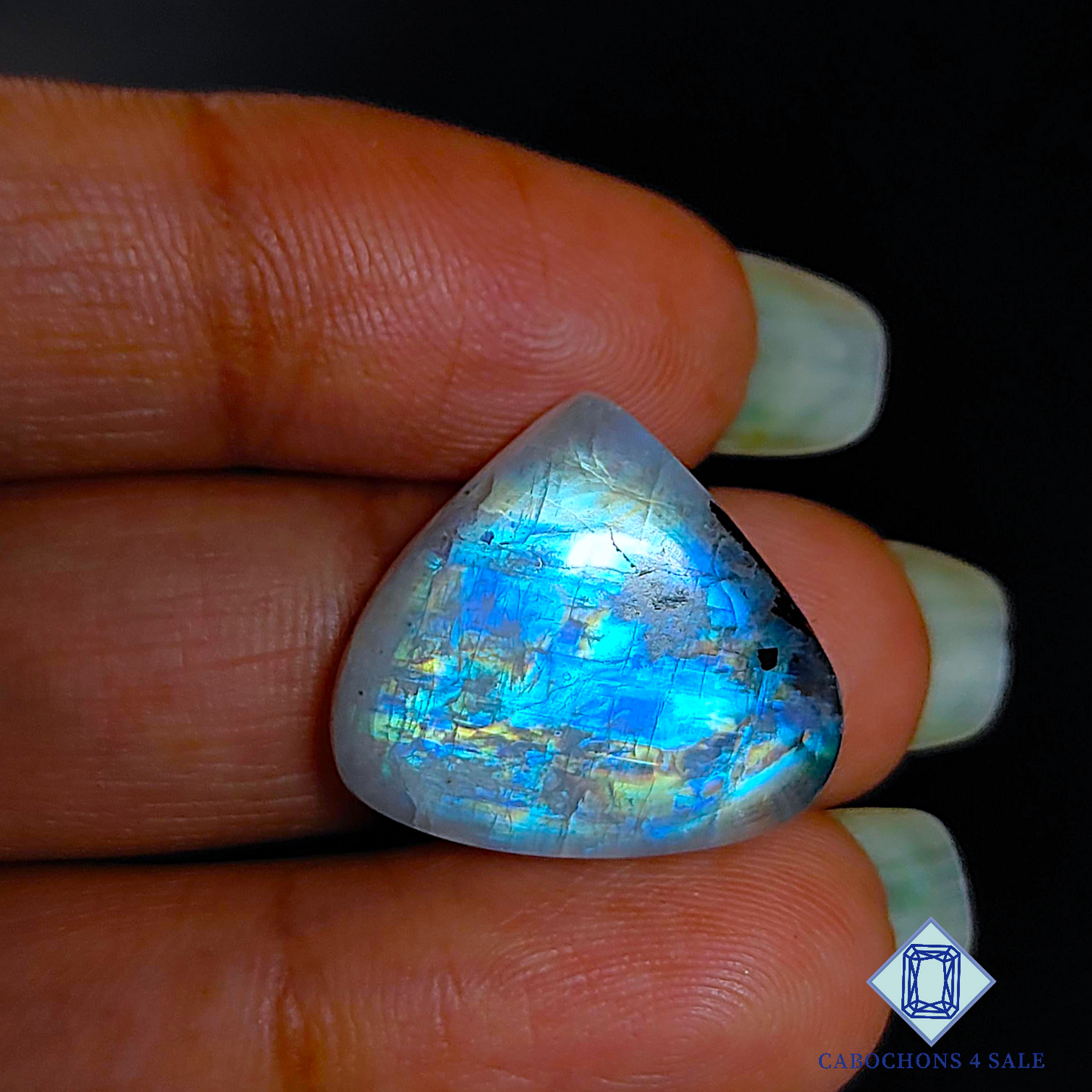 Black Tourmulated Moonstone