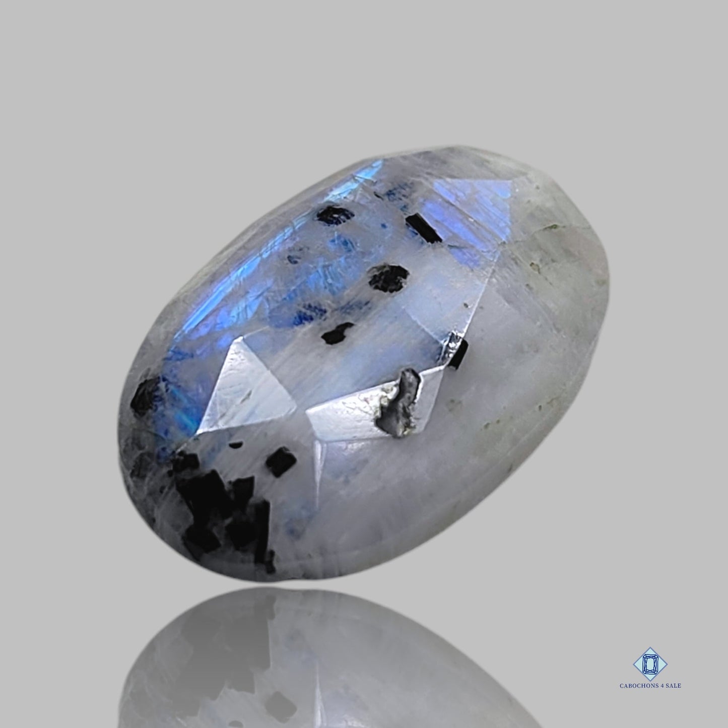 Black Tourmulated Moonstone Oval All cuts