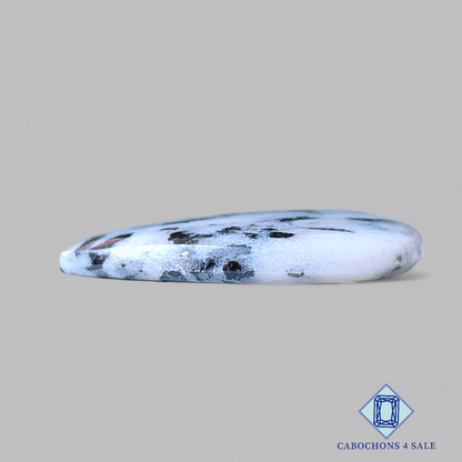 Black Dot Agate Pear Cabochons 34*25*4mm