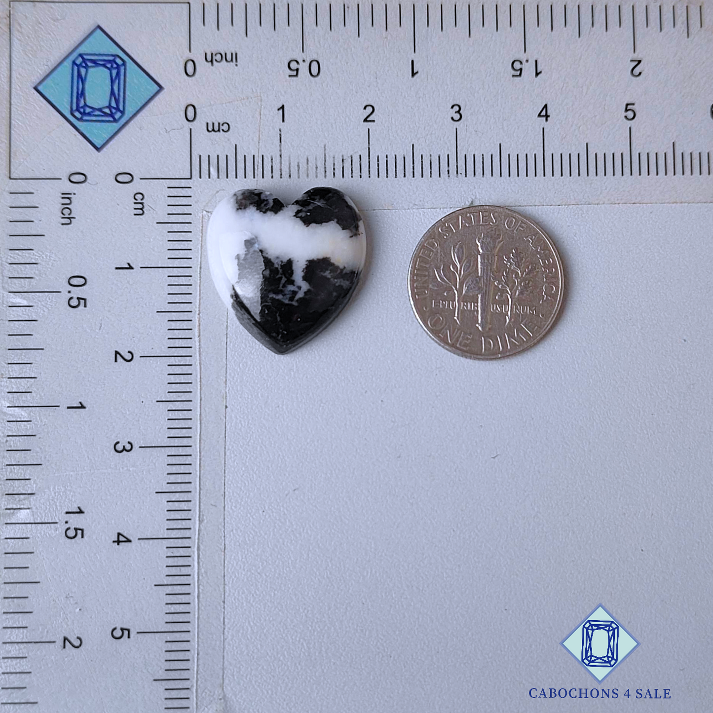 Black Zebra Jasper Heart Carvings