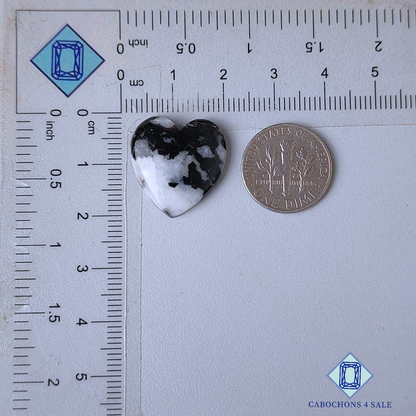 Black Zebra Jasper Heart Carvings