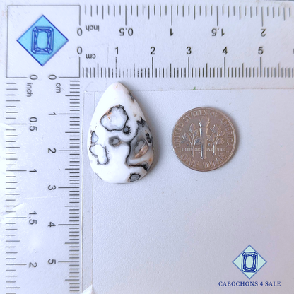 Black Zebra Onyx Pear Cabochons 27*18*6mm