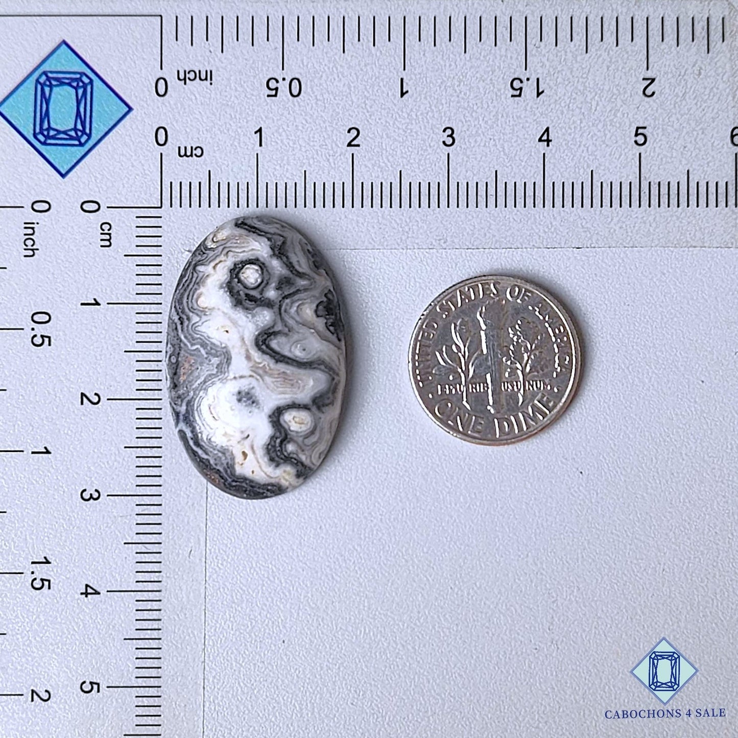 Natural Black Zebra Onyx Gemstone Oval Cabochons 29*19*6mm from Australia available for sale