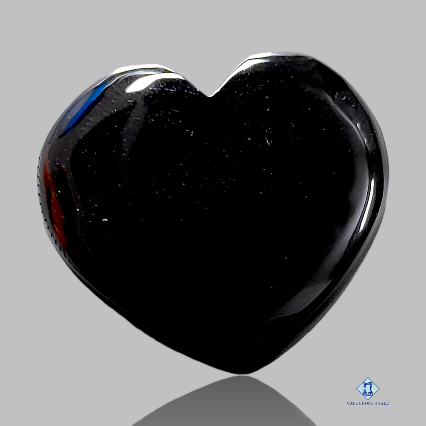 Black onyx Heart Cabochons