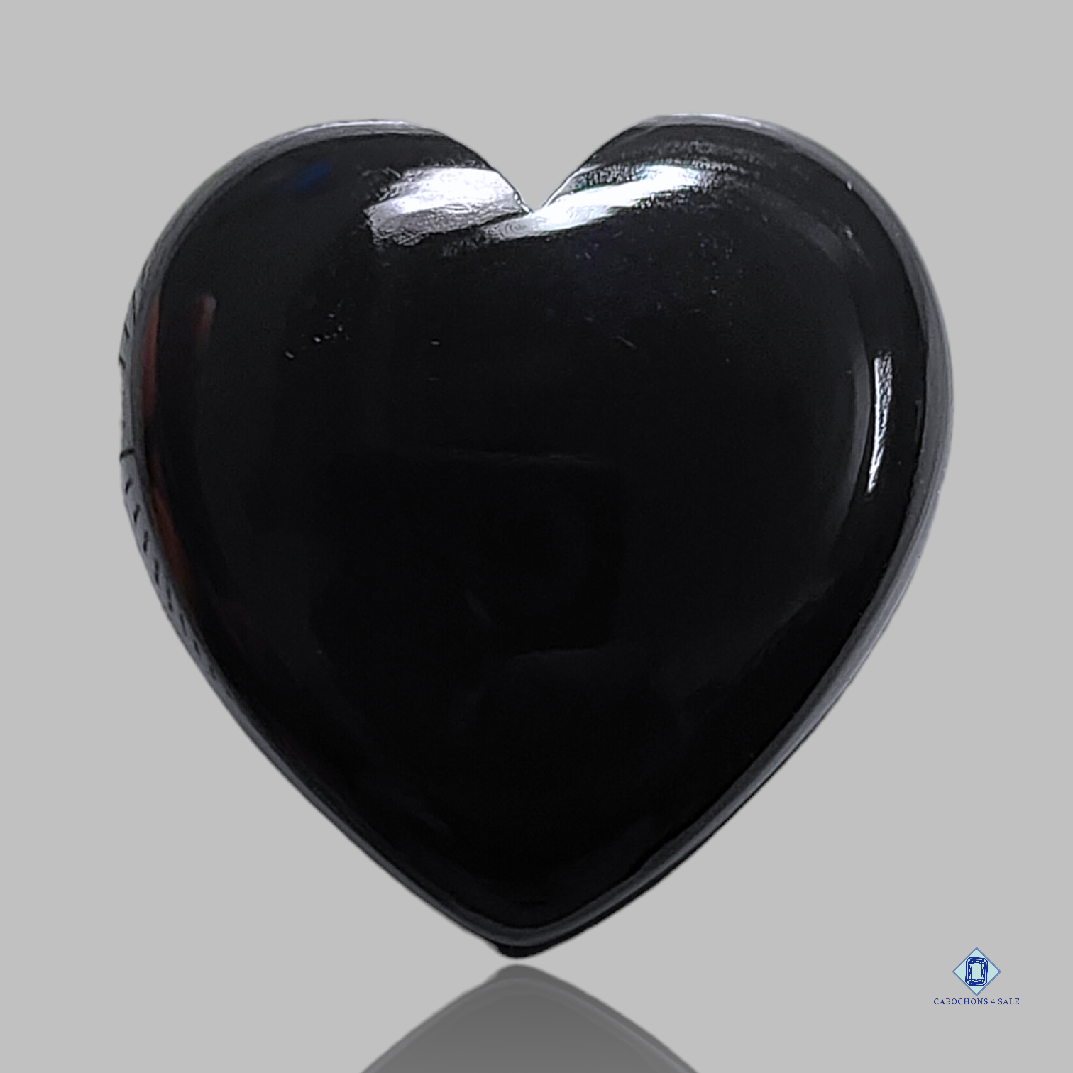 Black onyx-c4sw1604-Heart-Black-Cabochons