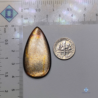 Black tanzanian sunstone-oval-cabochons