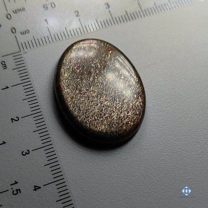 Black tanzanian sunstone-oval-cabochons